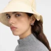 Der Vela-Hut Gefalteter Raffia-Bucket-Hut