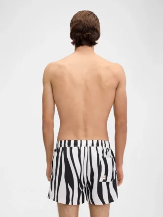 Die Badehose Puntini Badehose mit Zebra-Arty-Print