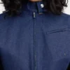 Die Cabrio-Jeansjacke von de-Nîmes Kurze Jeansjacke im Motorradstil