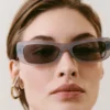 Die Capri-Sonnenbrille Rechteckige Cat-Eye-Sonnenbrille
