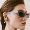 Die Capri-Sonnenbrille Rechteckige Cat-Eye-Sonnenbrille