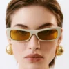 Die Capri-Sonnenbrille Rechteckige Cat-Eye-Sonnenbrille