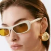 Die Capri-Sonnenbrille Rechteckige Cat-Eye-Sonnenbrille