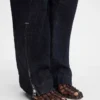 Die Denim-Cargohose von de-Nîmes Cargohose mit geschwungenem Schnitt