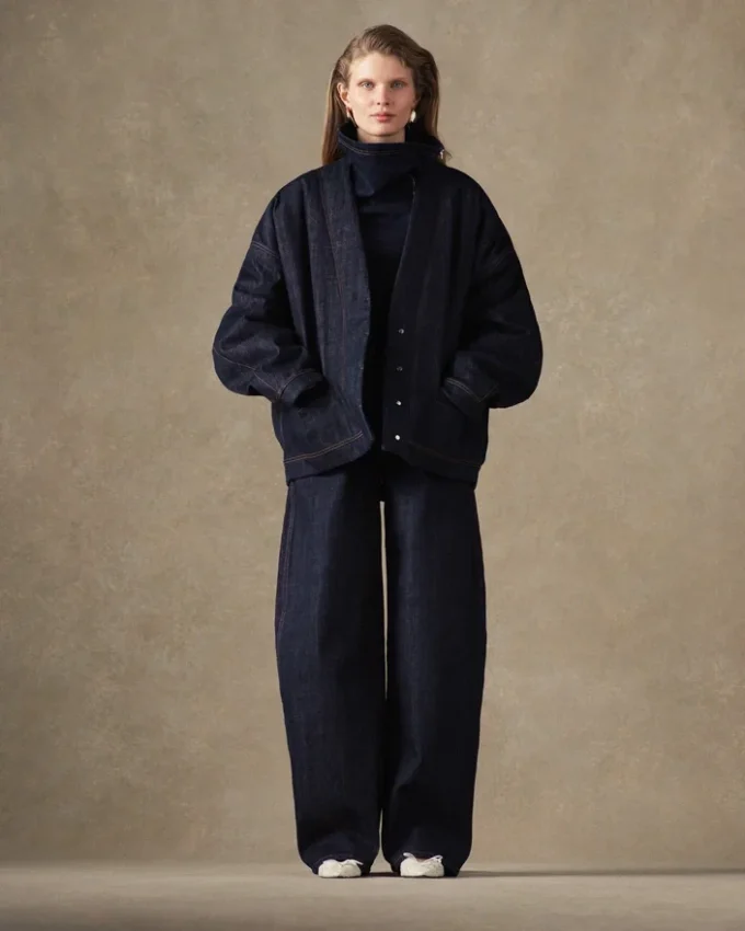 Die Denim-Strickjacke von de-Nîmes Denim-Strickjacke