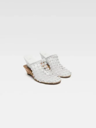 Die doppelt gewebten Schuhe Geflochtene doppelte Pantoletten