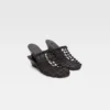 Die doppelt gewebten Schuhe Geflochtene doppelte Pantoletten