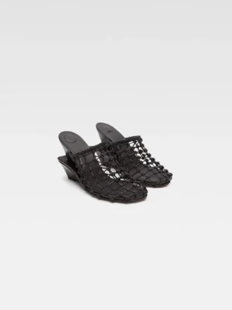 Die doppelt gewebten Schuhe Geflochtene doppelte Pantoletten