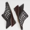 Die doppelt gewebten Schuhe Geflochtene doppelte Pantoletten