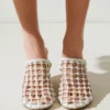 Die doppelt gewebten Schuhe Geflochtene doppelte Pantoletten