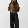 Die Fernando-Jacke Kunstlederjacke mit Leopardenmuster