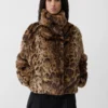 Die Fernando-Jacke Kunstlederjacke mit Leopardenmuster