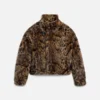 Die Fernando-Jacke Kunstlederjacke mit Leopardenmuster