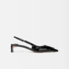 Die flachen Duelo-Slingbacks Runde und eckige Kitten Heels