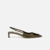 Die flachen Duelo-Slingbacks Runde und eckige Kitten Heels