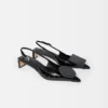Die flachen Duelo-Slingbacks Runde und eckige Kitten Heels