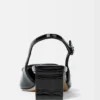 Die flachen Duelo-Slingbacks Runde und eckige Kitten Heels