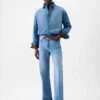Die gerade geschnittene Jeanshose aus Denim Gerade geschnittene Jeans