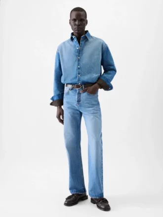 Die gerade geschnittene Jeanshose aus Denim Gerade geschnittene Jeans