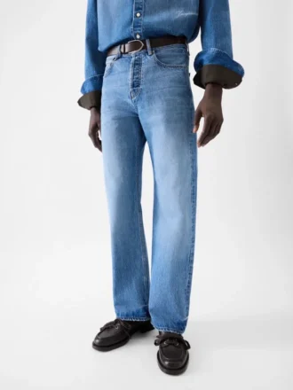 Die gerade geschnittene Jeanshose aus Denim Gerade geschnittene Jeans