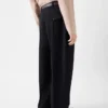 Die Hose Fernando Plissierte Hose mit Knöpfen