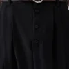 Die Hose Fernando Plissierte Hose mit Knöpfen