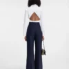 Die Hose Sauge Hose mit hoher Taille und ausgestelltem Bein