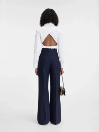 Die Hose Sauge Hose mit hoher Taille und ausgestelltem Bein