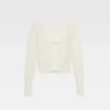 Die Jacquemus-Strickjacke Strickjacke mit flauschigem Charm-Logo