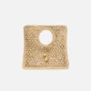 Die kleine quadratische Tasche Spiaggia Kleine quadratische Tasche aus Raffia