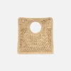 Die kleine quadratische Tasche Spiaggia Kleine quadratische Tasche aus Raffia