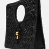 Die kleine quadratische Tasche Spiaggia Kleine quadratische Tasche aus Raffia
