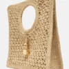 Die kleine quadratische Tasche Spiaggia Kleine quadratische Tasche aus Raffia