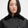 Die Marino-Jacke Zweireihige Shearling-Jacke
