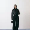 Die Marino-Jacke Zweireihige Shearling-Jacke
