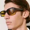 Die Marino-Sonnenbrille Matte rechteckige Sonnenbrille