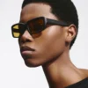 Die Marino-Sonnenbrille Matte rechteckige Sonnenbrille