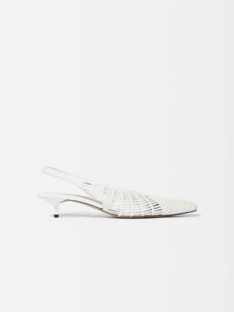 Die niedrigen Cubisto Banane Gewebte Banane-Slingbacks