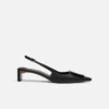 Die niedrigen Duelo-Slingbacks Runde und eckige Kitten Heels