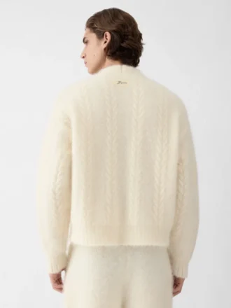 Die Nuvola-Strickjacke Mohair-Strickjacke mit Knöpfen
