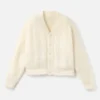 Die Nuvola-Strickjacke Mohair-Strickjacke mit Knöpfen