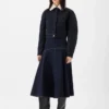 Die Ovalo de-Nîmes Denim-Bomberjacke Denim-Aviator-Jacke