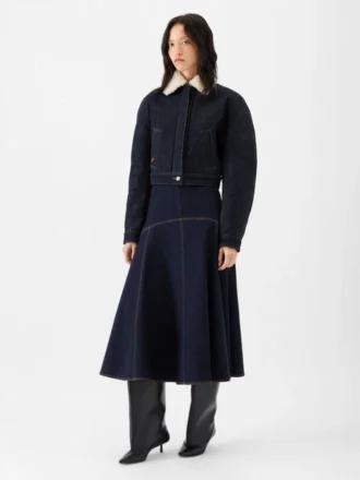 Die Ovalo de-Nîmes Denim-Bomberjacke Denim-Aviator-Jacke