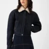 Die Ovalo de-Nîmes Denim-Bomberjacke Denim-Aviator-Jacke