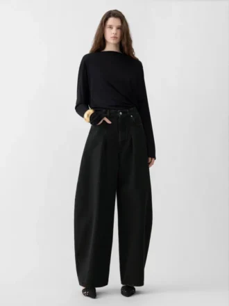 Die Ovalo de-Nîmes Jeans Hose Hoch taillierte, geschwungene Jeans