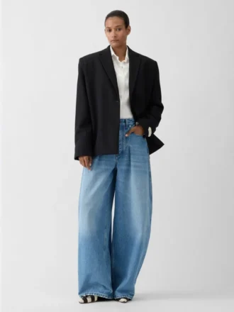 Die Ovalo de-Nîmes Jeans Hose Hoch taillierte, geschwungene Jeans