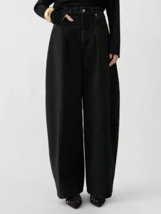 Die Ovalo de-Nîmes Jeans Hose Hoch taillierte, geschwungene Jeans