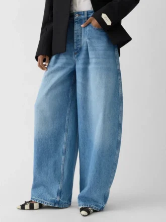 Die Ovalo de-Nîmes Jeans Hose Hoch taillierte, geschwungene Jeans
