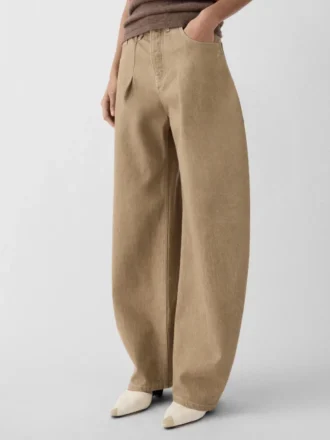 Die Ovalo de-Nîmes Jeans Hose Hoch taillierte, geschwungene Jeans