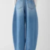 Die Ovalo de-Nîmes Jeans Hose Hoch taillierte, geschwungene Jeans